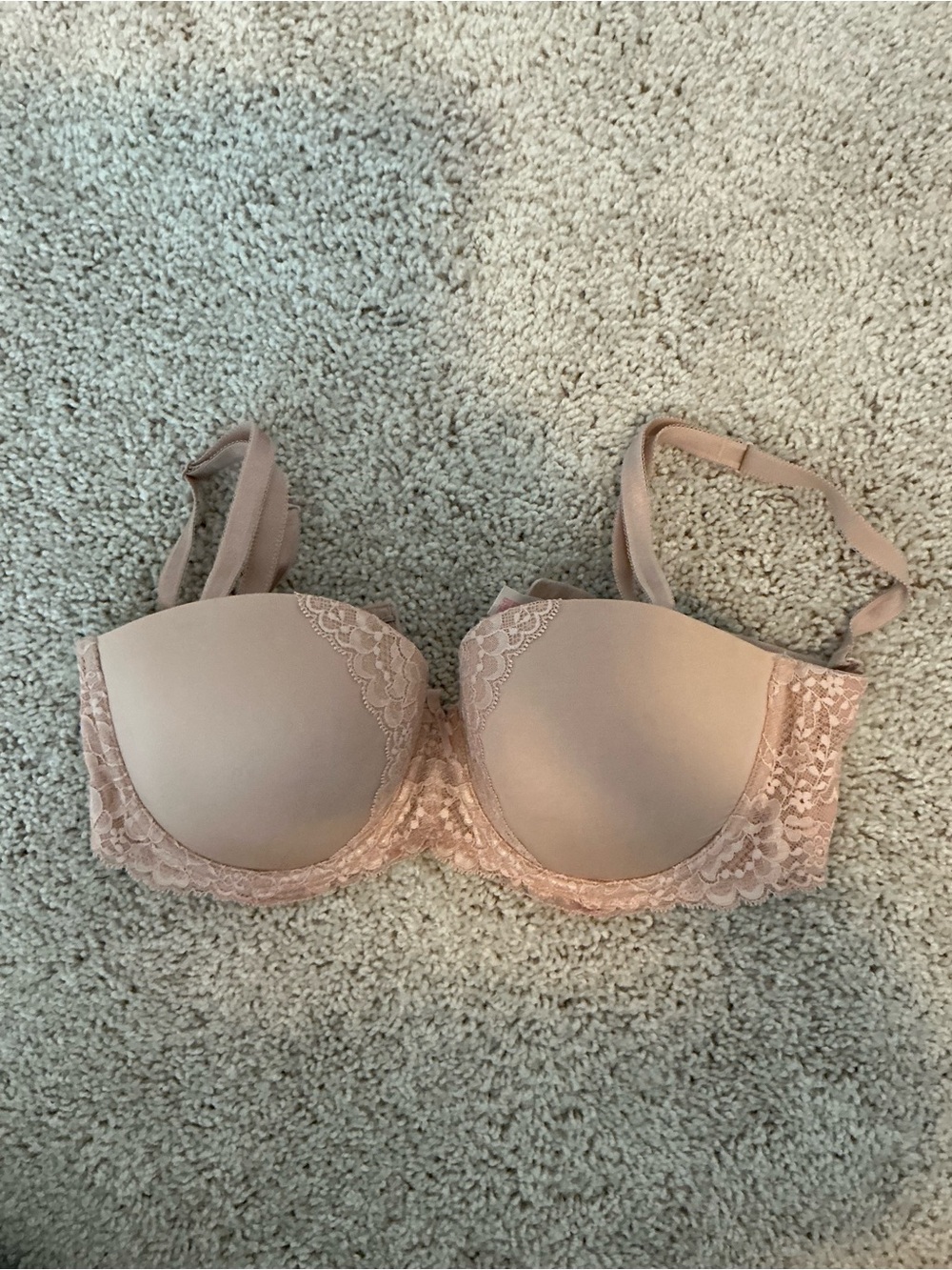 Victoria's Secret Blush Lace T-Shirt Bra strapless